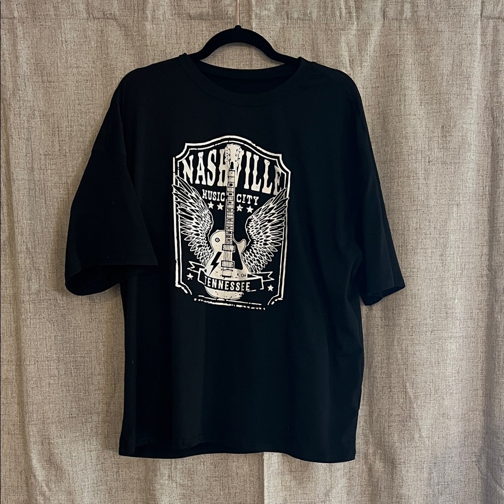Nashville Music City Black T-Shirt